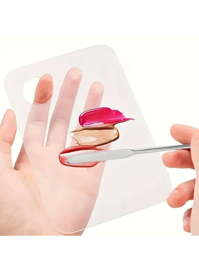 Professional Acrylic Makeup Palette Transparent White Base 1pc For Eyeshadow Eyelash Nail Art - Image 2